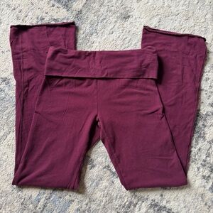 Skims Cotton Jersey Foldover Yoga Pant Currant